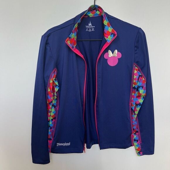 Disney Parks Girl’s Zip Up Jacket Mickey Logo Disneyland Resorts Navy Blue XL - Picture 12 of 12